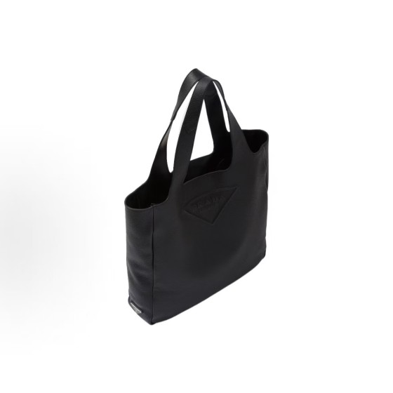 PRADA, embossed logo, simple Tote bag, shopping bag, handbag, regular men\'s style, black